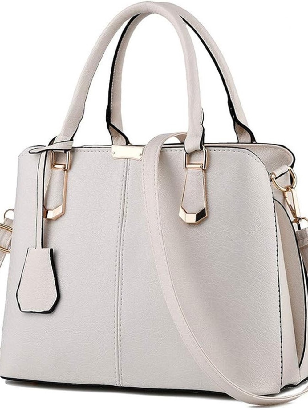 Women's PU Leather Handbag Business Commuter Bag Large Capacity Shoulder Bag - Picture 2 of 4